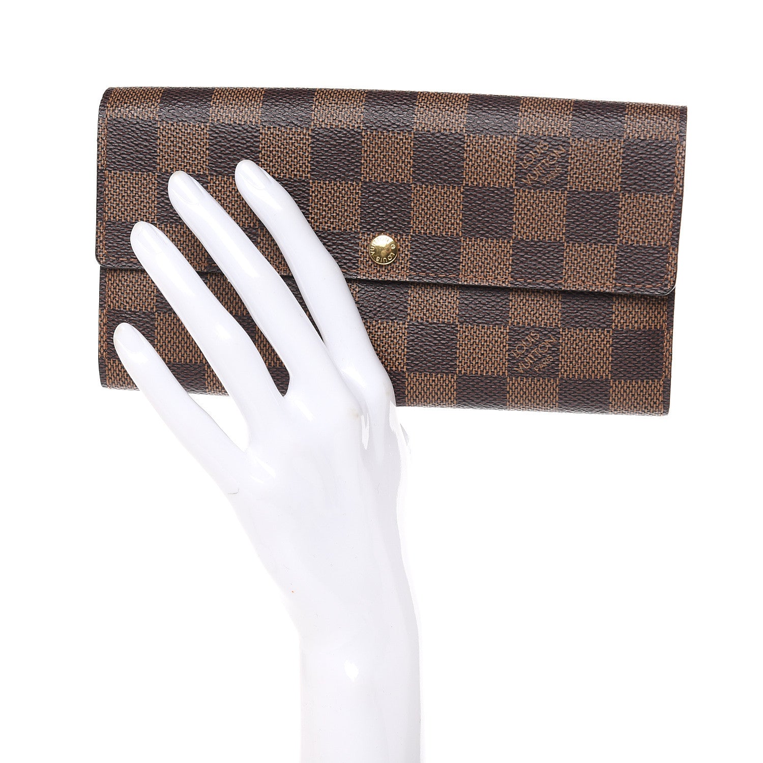 Louis Vuitton Damier Ebene Sarah Wallet 2 of 12