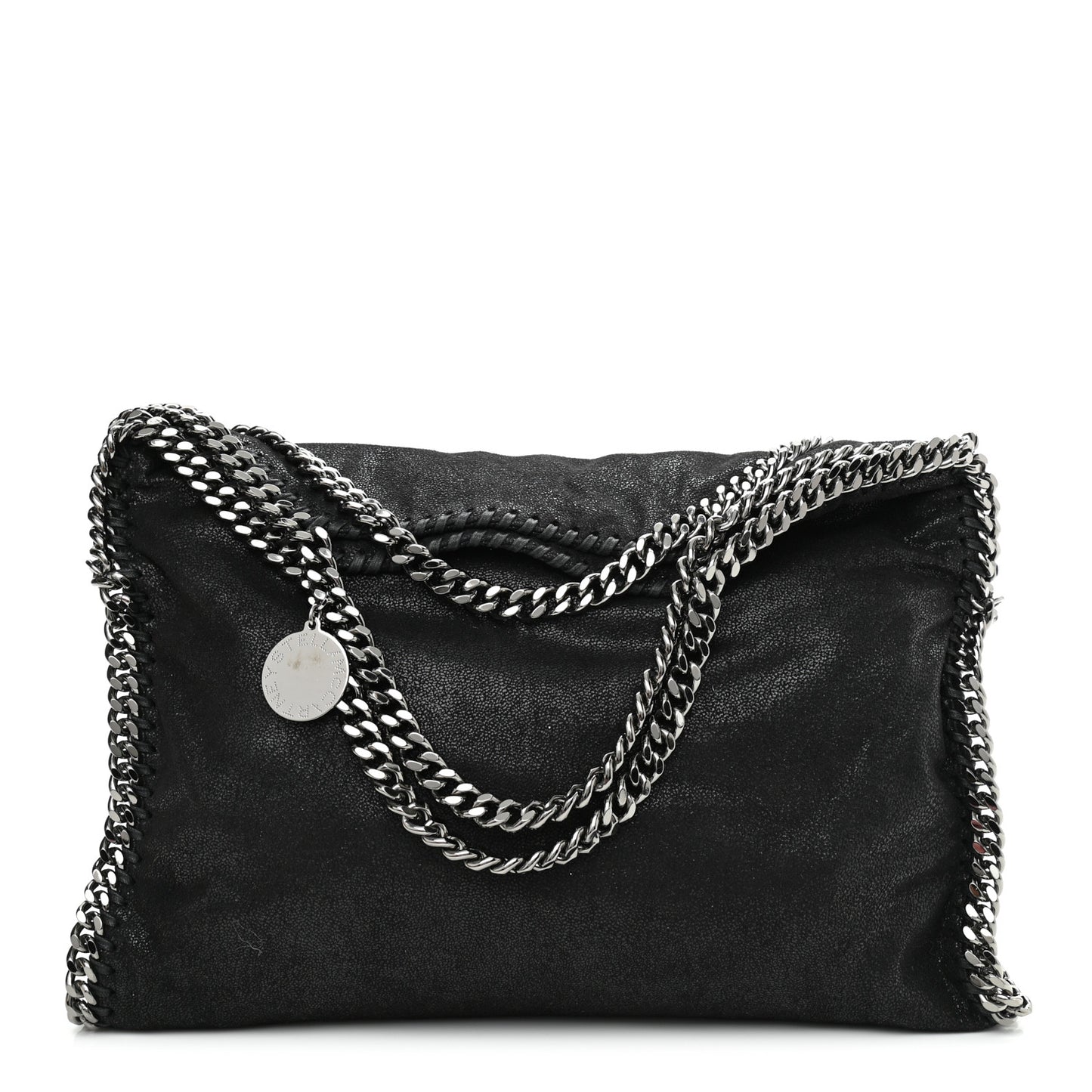 Shaggy Deer Falabella Fold Over Tote Black