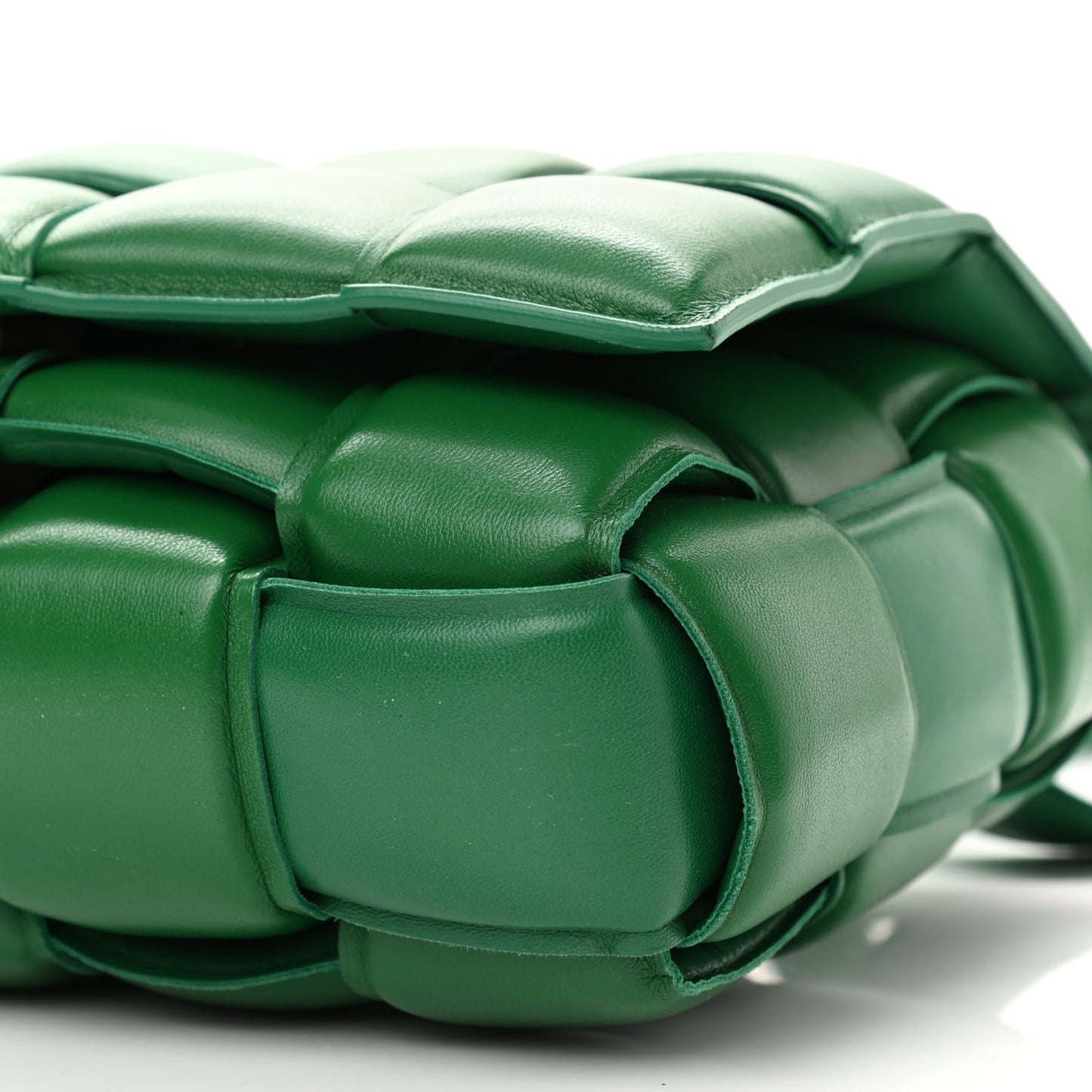 Nappa Maxi Intreccio Padded Cassette Crossbody Bag Racing Green