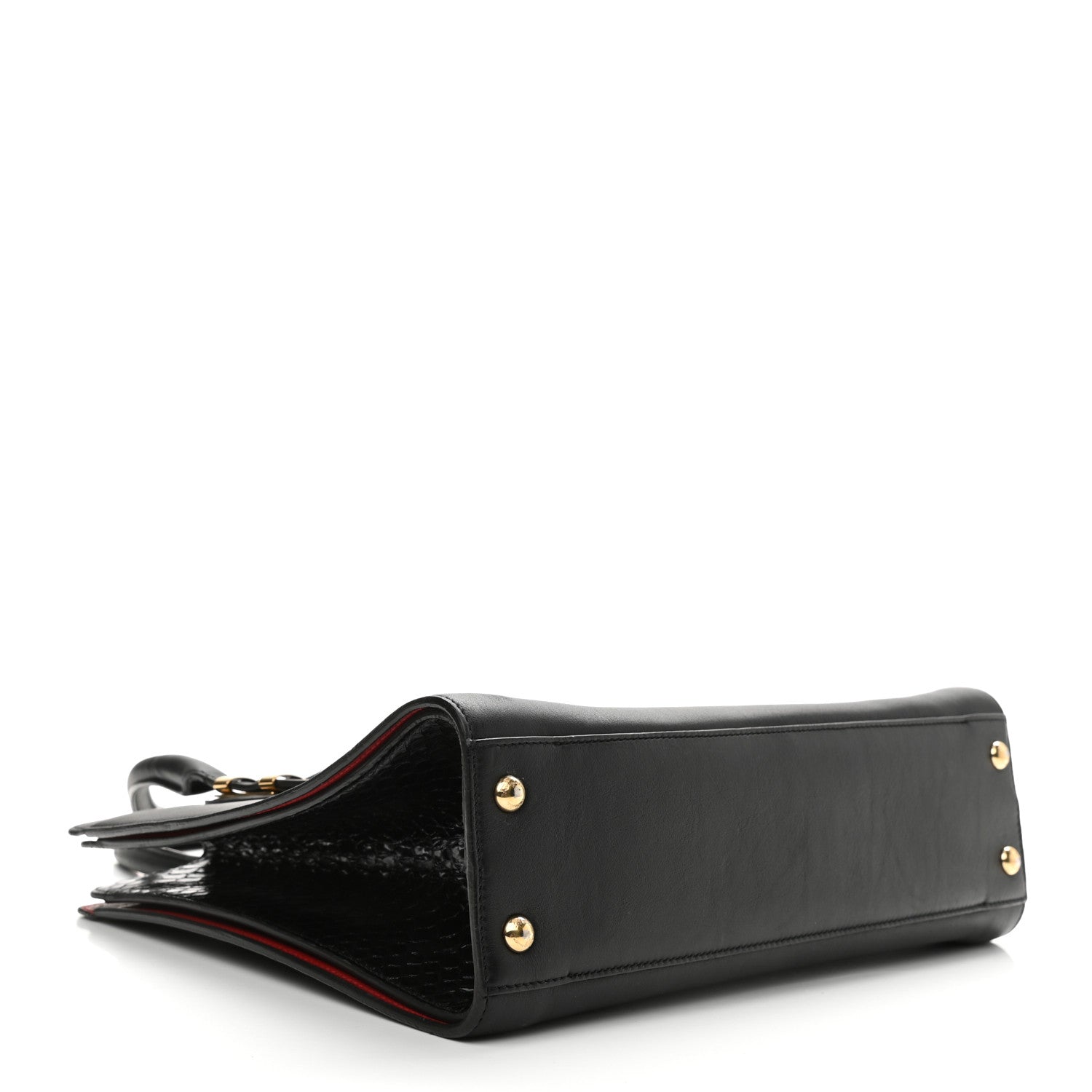 Salvatore Ferragamo Calfskin Python Whitney Tote Black 4 of 11