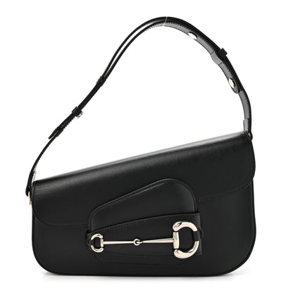 Gucci Demetra Small Horsebit 1955 Asymmetric Shoulder Bag Black 1 of 11