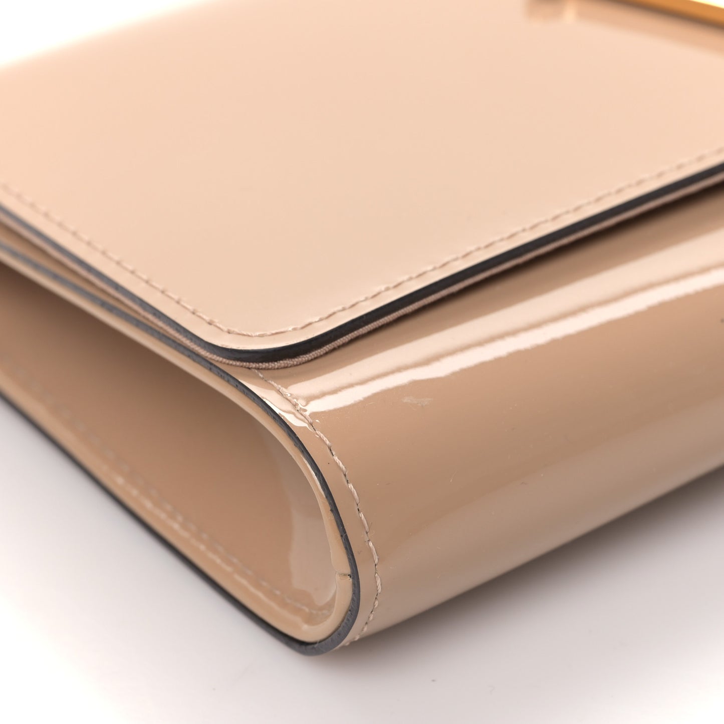 Patent Louise Clutch Nude