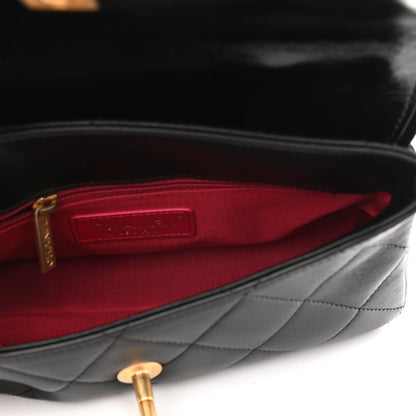 Chanel Lambskin Quilted Small La Parisienne Top Handle Flap Black 5 of 9