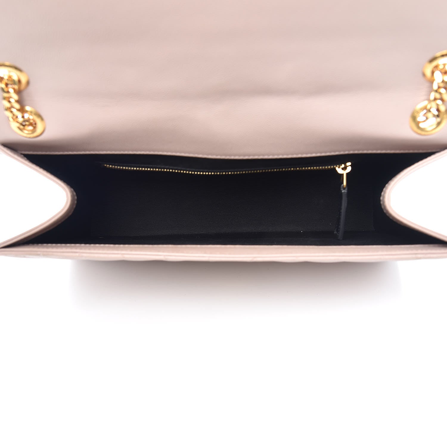 Saint Laurent Grain De Poudre Matelasse Chevron Large Monogram Satchel Rose Antic 5 of 20