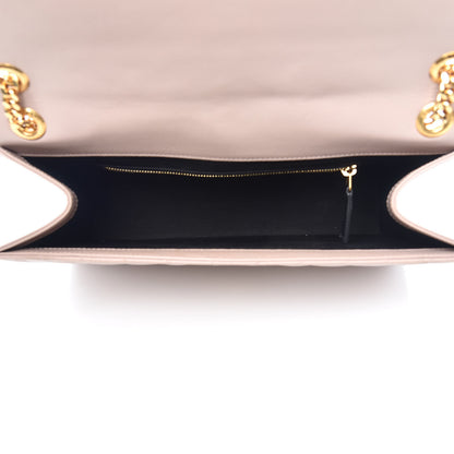 Saint Laurent Grain De Poudre Matelasse Chevron Large Monogram Satchel Rose Antic 5 of 20