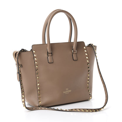 Valentino Garavani Vitello Rockstud Double Handle Tote Alpaca 2 of 9