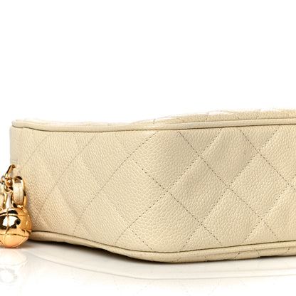 Chanel Caviar Quilted CC Camera Case Light Beige 10 of 17