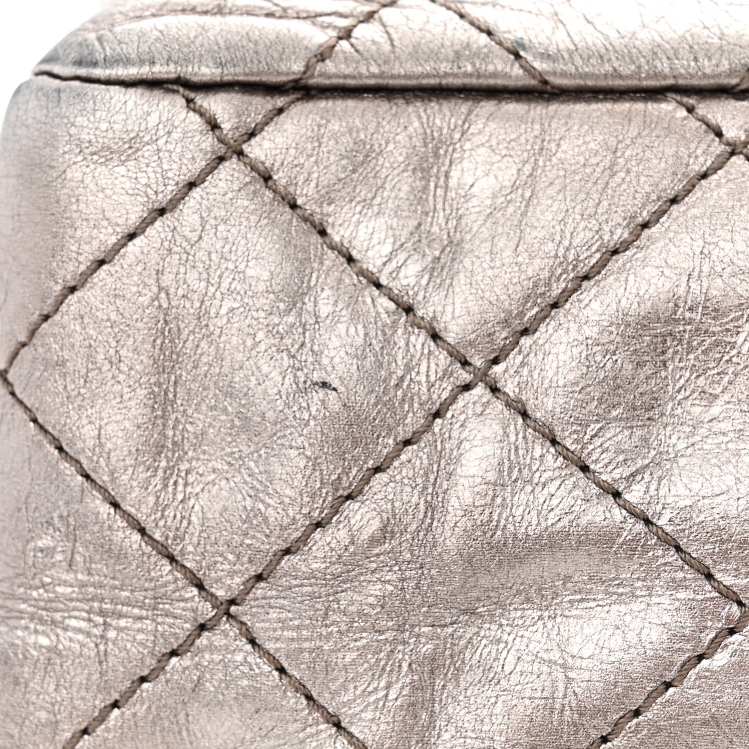 Chanel Metallic Aged Calfskin Quilted 2.55 Reissue 227 Flap Silver 12 of 13