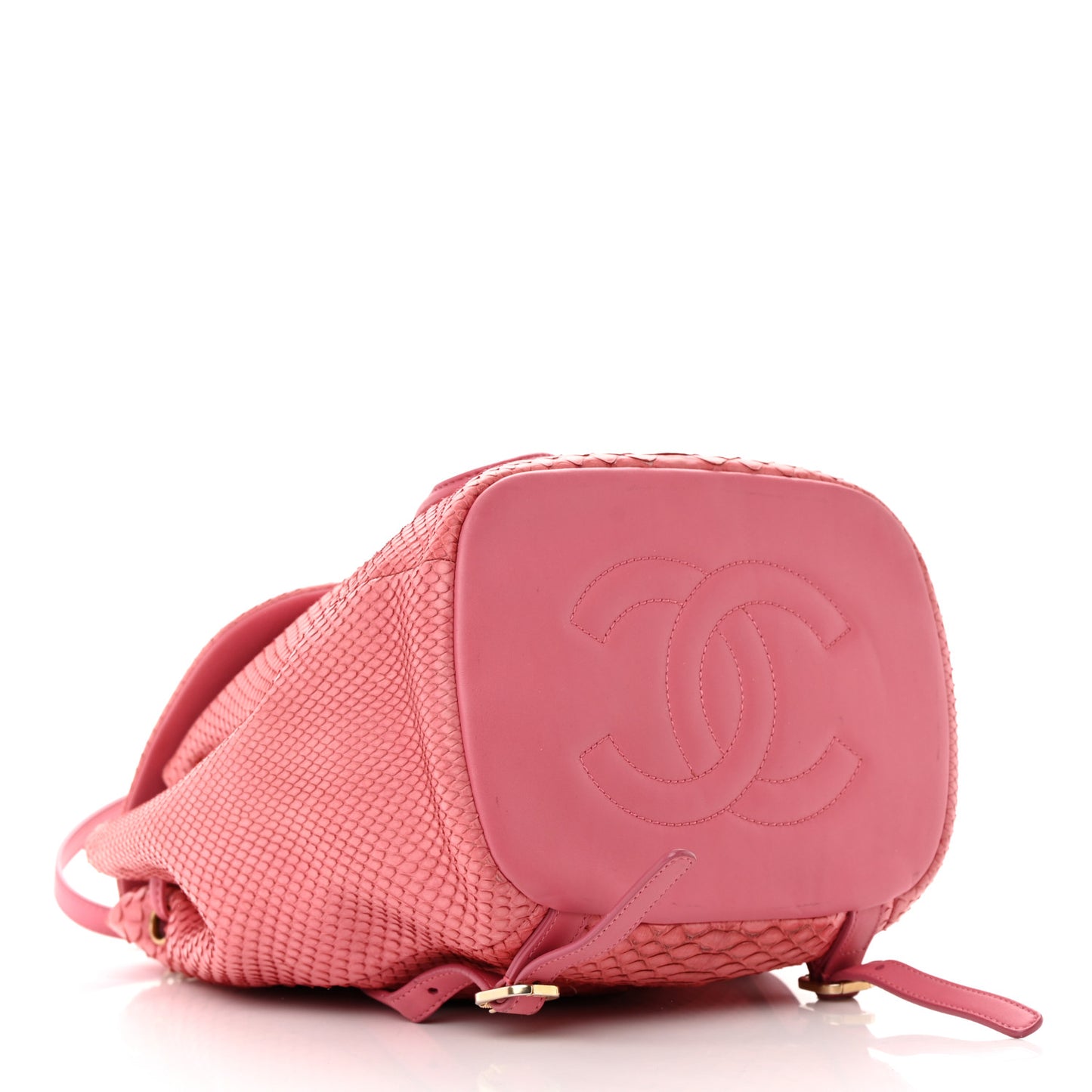 Snakeskin Backpack Light Pink