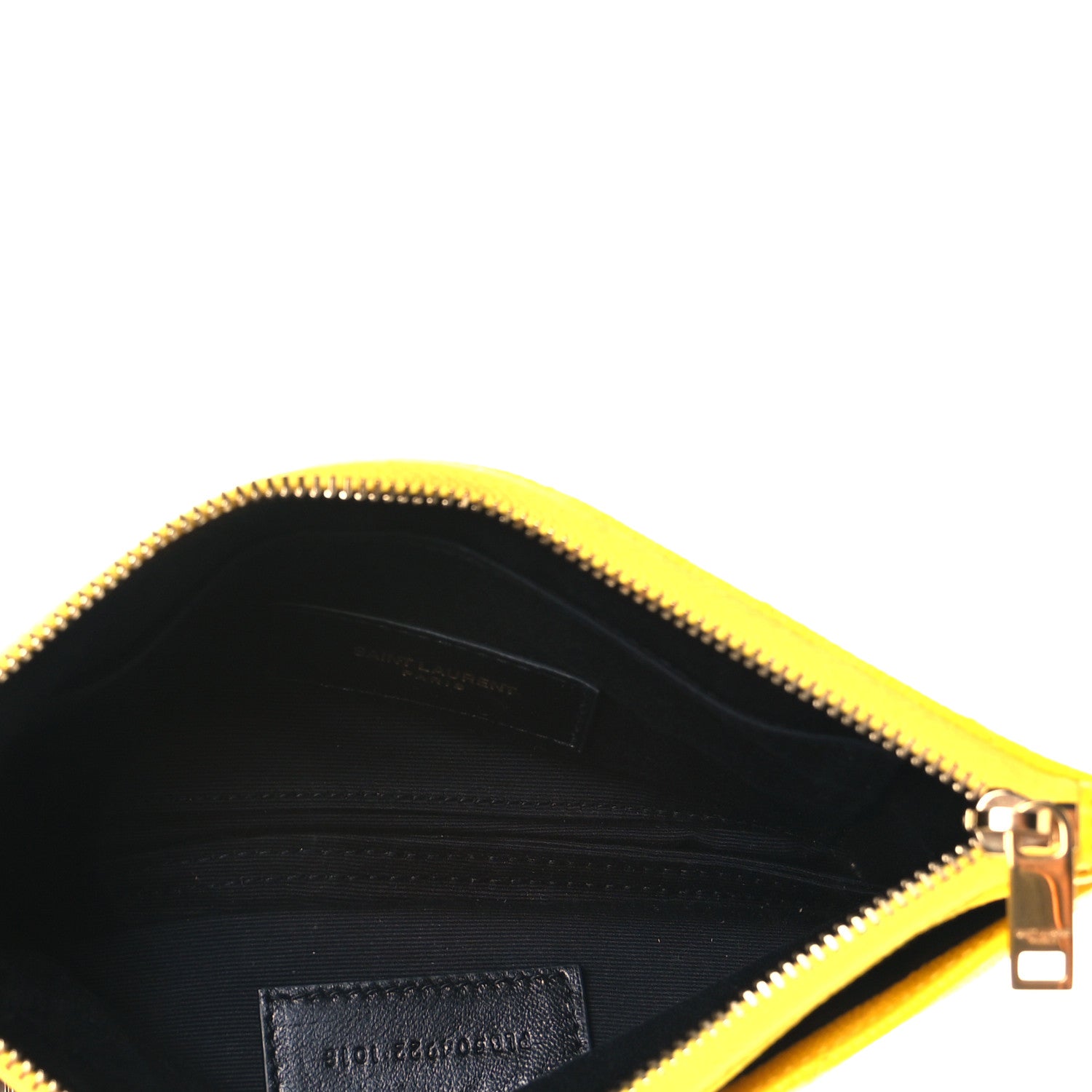 Saint Laurent Grain De Poudre Chevron Monogram Bill Pouch Mimosa 4 of 9