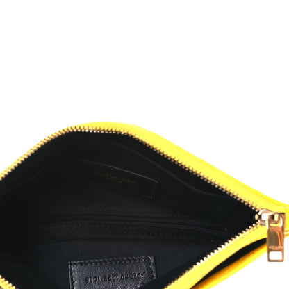 Saint Laurent Grain De Poudre Chevron Monogram Bill Pouch Mimosa 4 of 9