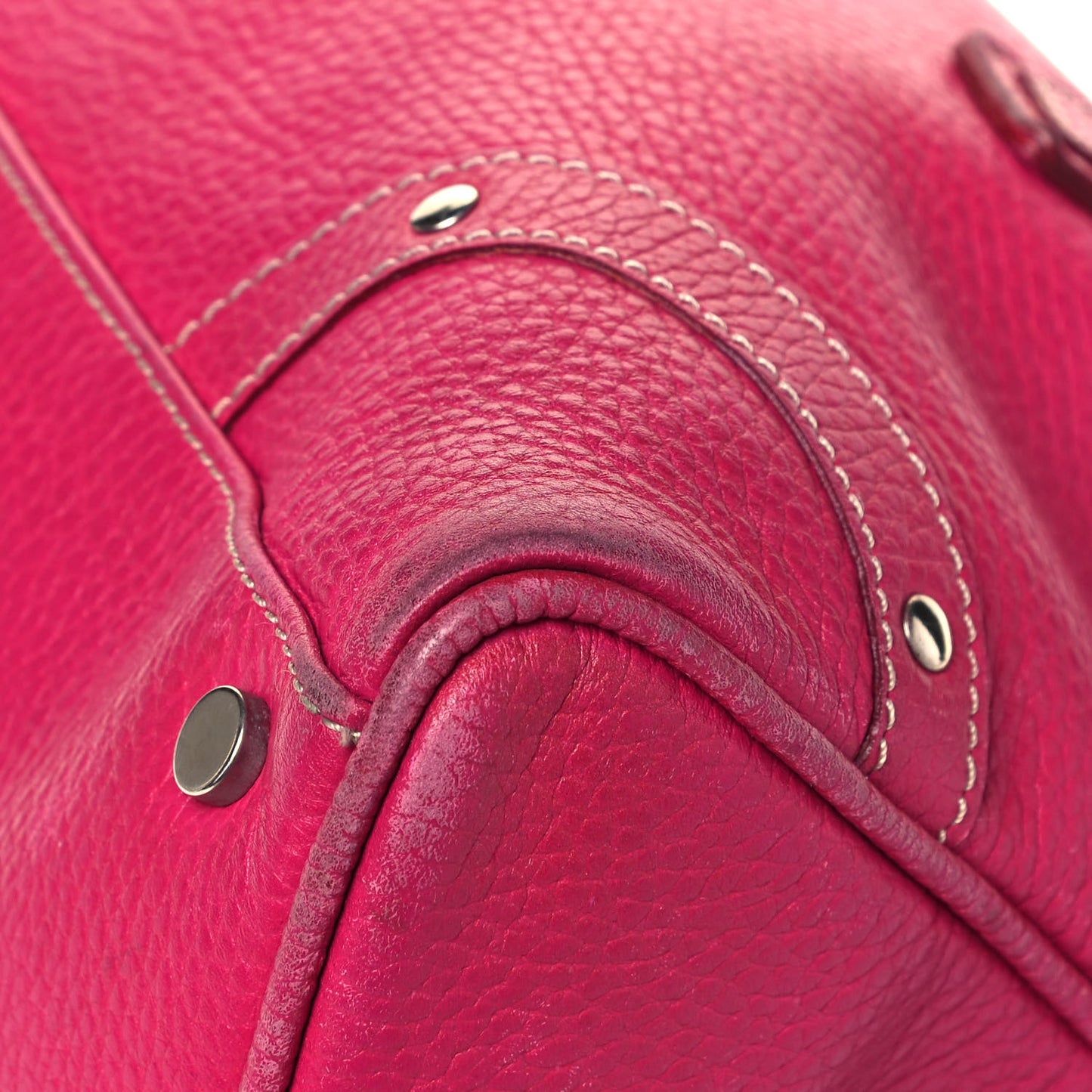 Grainy Calfskin Shoulder Bag Pink