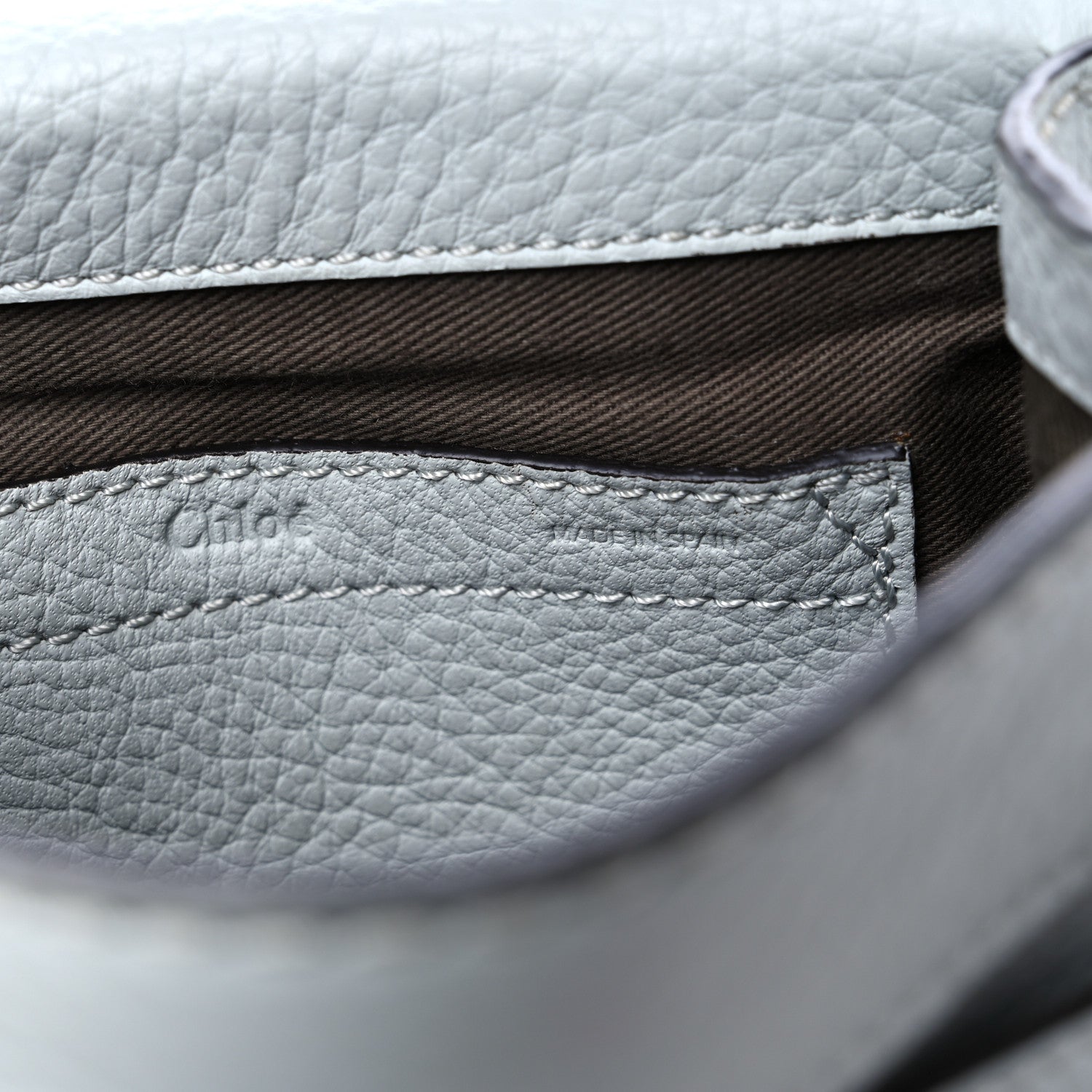 Chloe Calfskin Mini Marcie Round Crossbody Bag Light Cloud 6 of 9