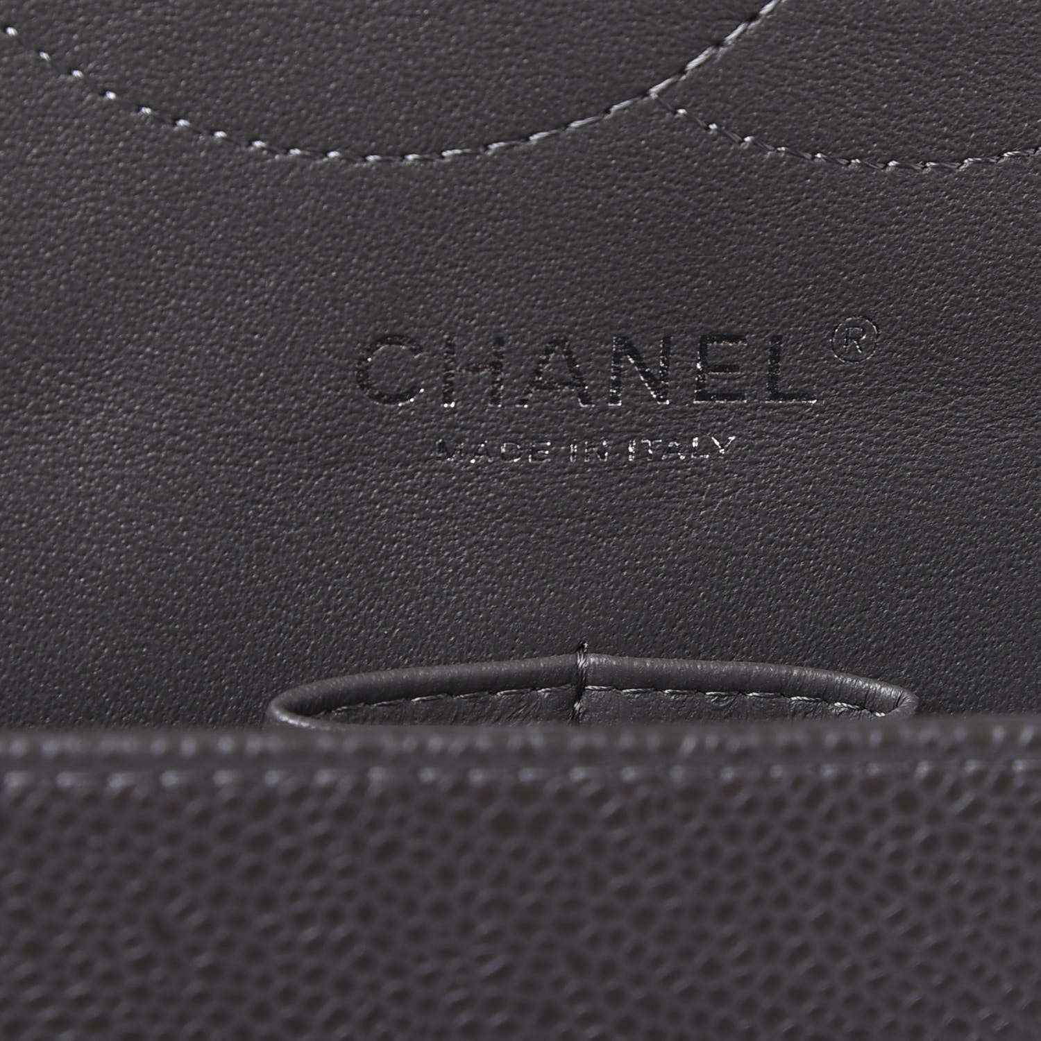 Chanel Caviar Quilted Jumbo Double Flap Dark Grey 7 of 10