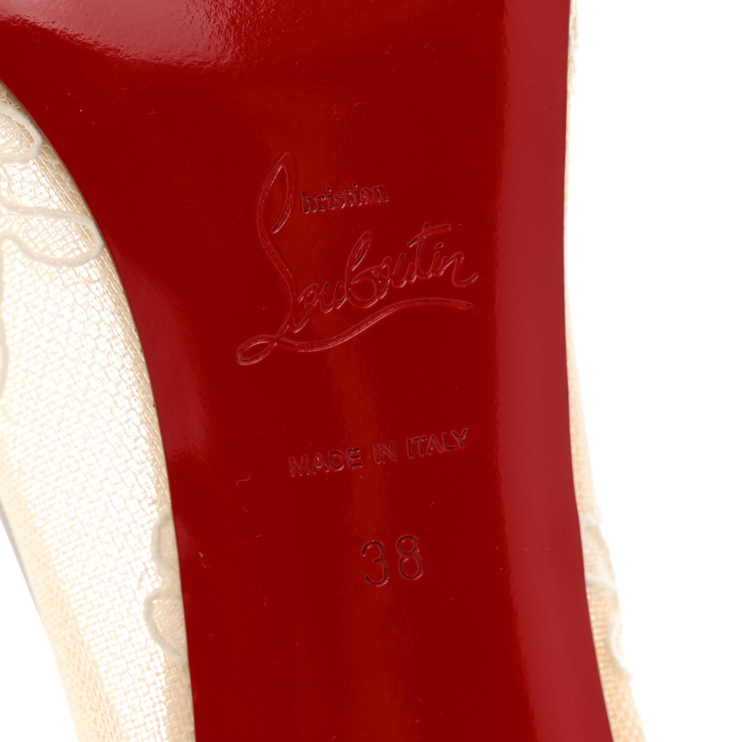 Christian Louboutin Kid Rete Lace Galativi 85 Pumps 38 White 6 of 8
