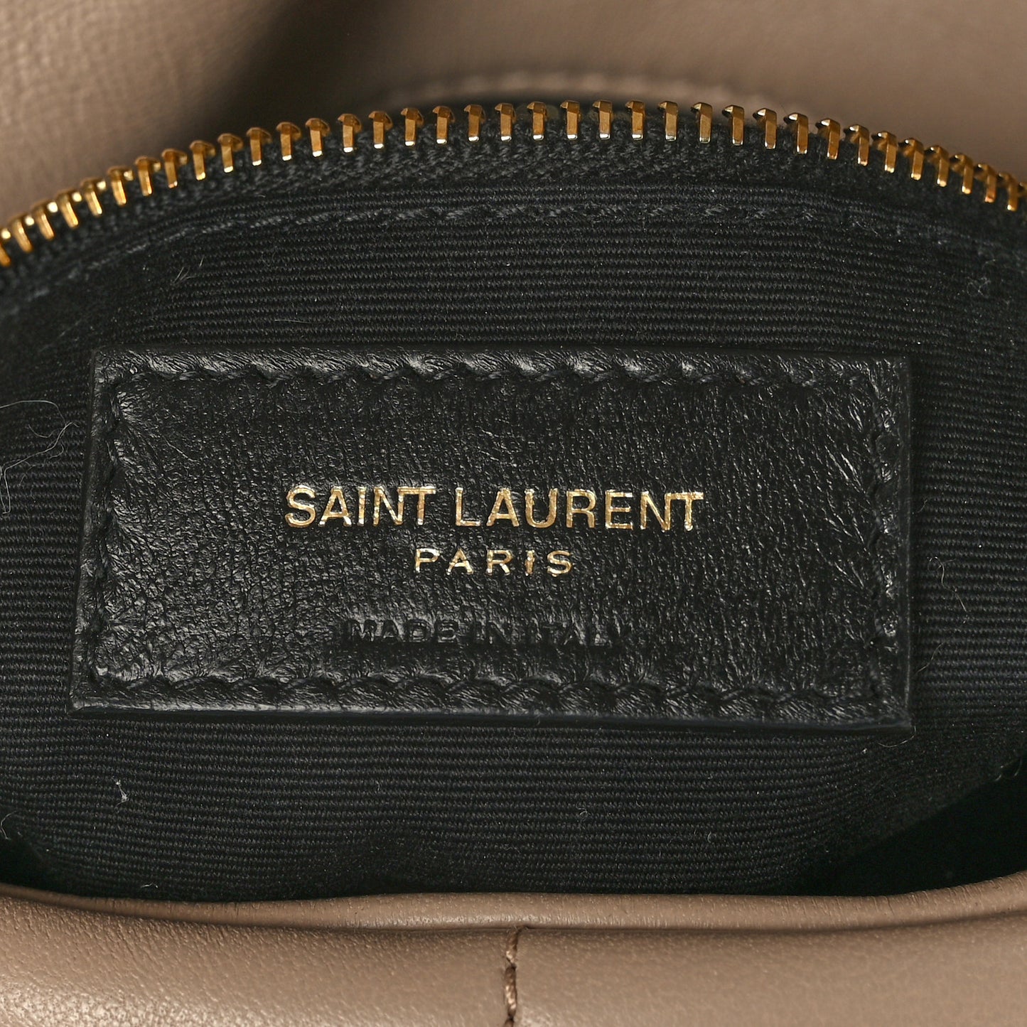Lambskin Quilted Small Loulou Puffer Monogram Chain Satchel Dark Beige