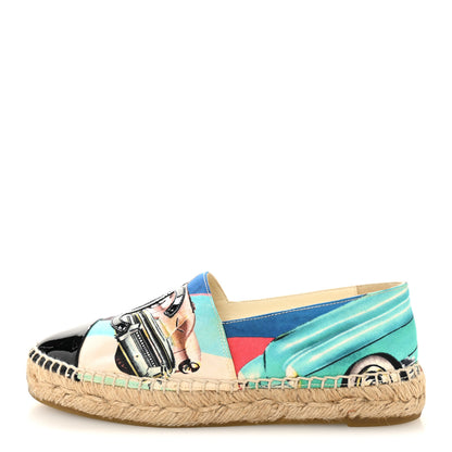 Chanel Fabric Patent CC Espadrilles 35 Multicolor Black 1 of 10