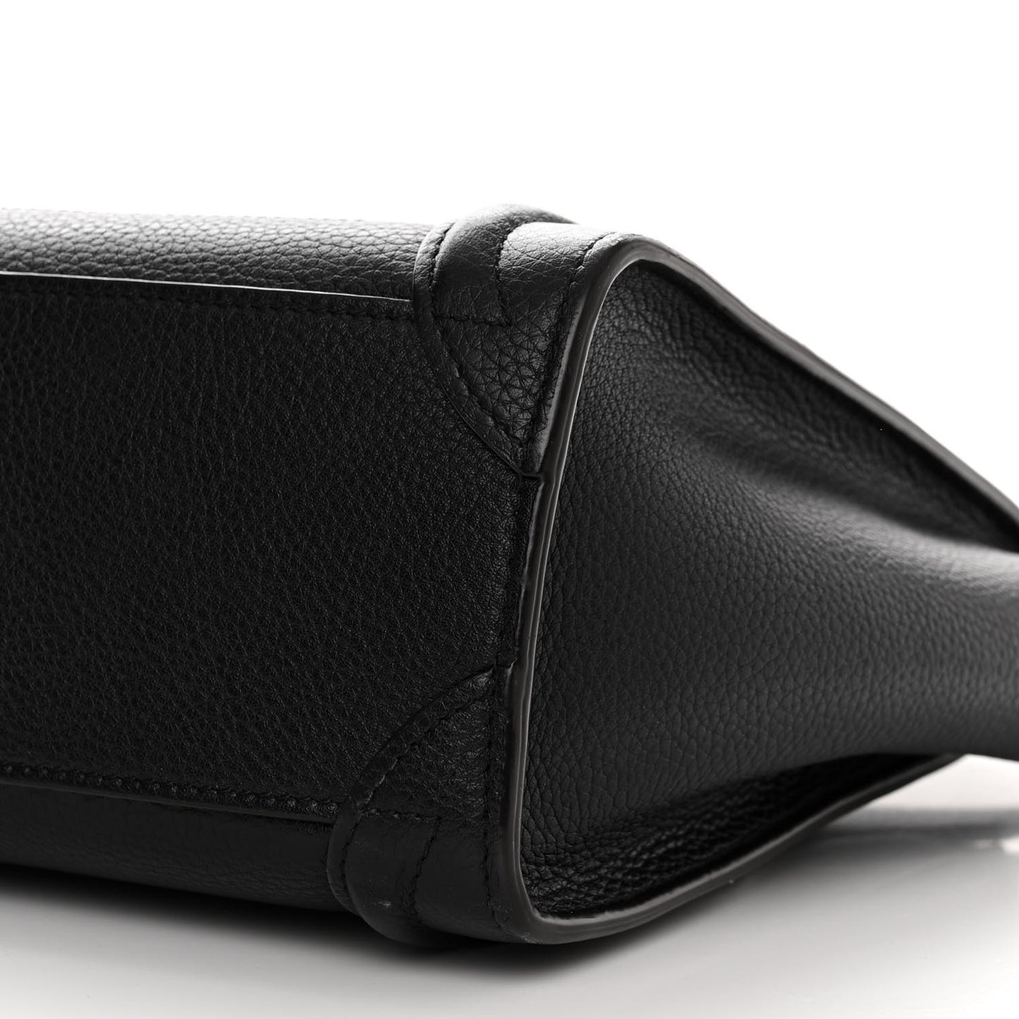 Drummed Calfskin Nano Luggage Black