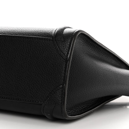 Celine Drummed Calfskin Nano Luggage Black 10 of 11