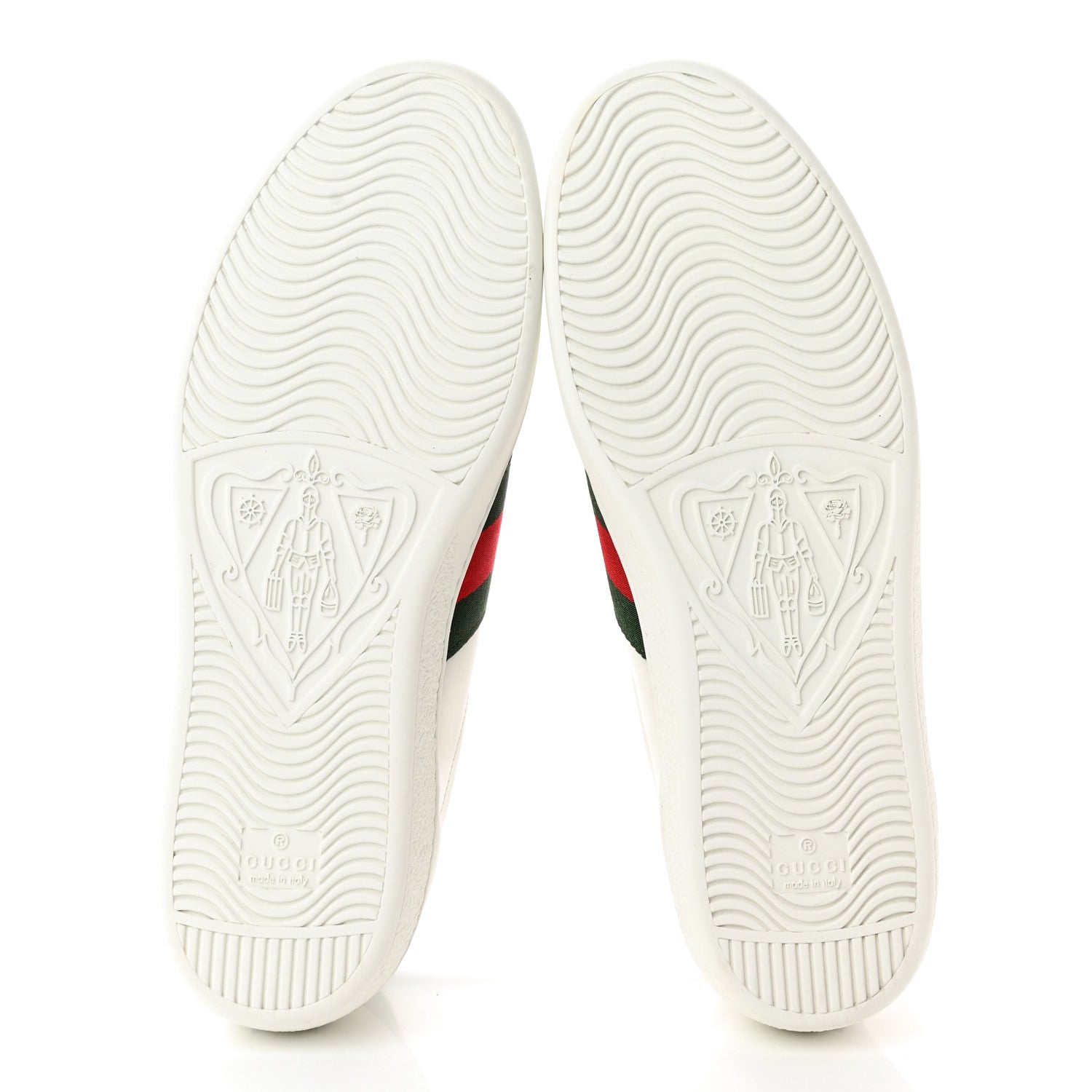 Gucci Calfskin Web Mens Gucci Band Ace Sneakers 8 White 5 of 12