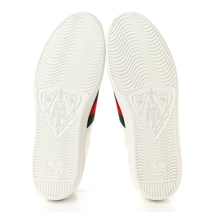 Gucci Calfskin Web Mens Gucci Band Ace Sneakers 8 White 5 of 12