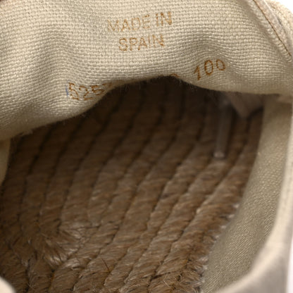 Gucci Canvas Logo Lace-Up Platform Espadrilles 40 Greggio Grege 9 of 9