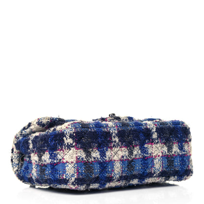 Chanel Tweed Quilted Mini Rectangular Flap Blue Multicolor 3 of 8