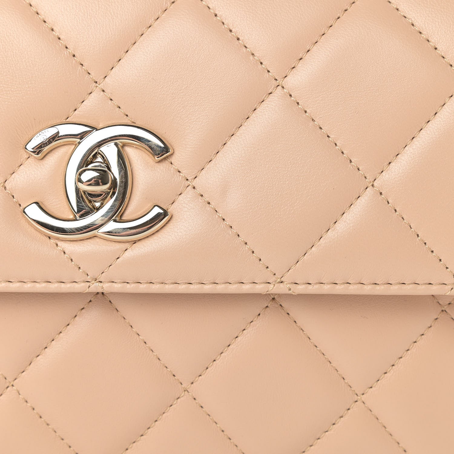Chanel Lambskin Quilted Small Trendy CC Dual Handle Flap Bag Beige 13 of 14