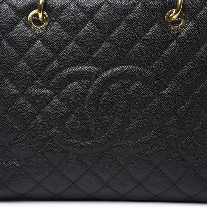 Chanel Caviar Quilted XL Grand Shopping Tote GST Black 10 of 10