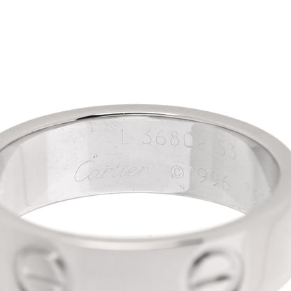 Cartier 18K White Gold 5.5mm LOVE Ring 53 6.25 4 of 4