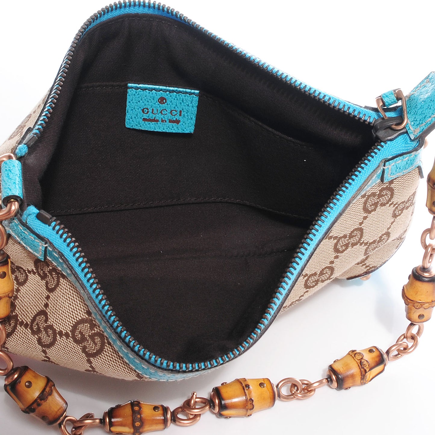 Monogram Bamboo Pochette Turquoise