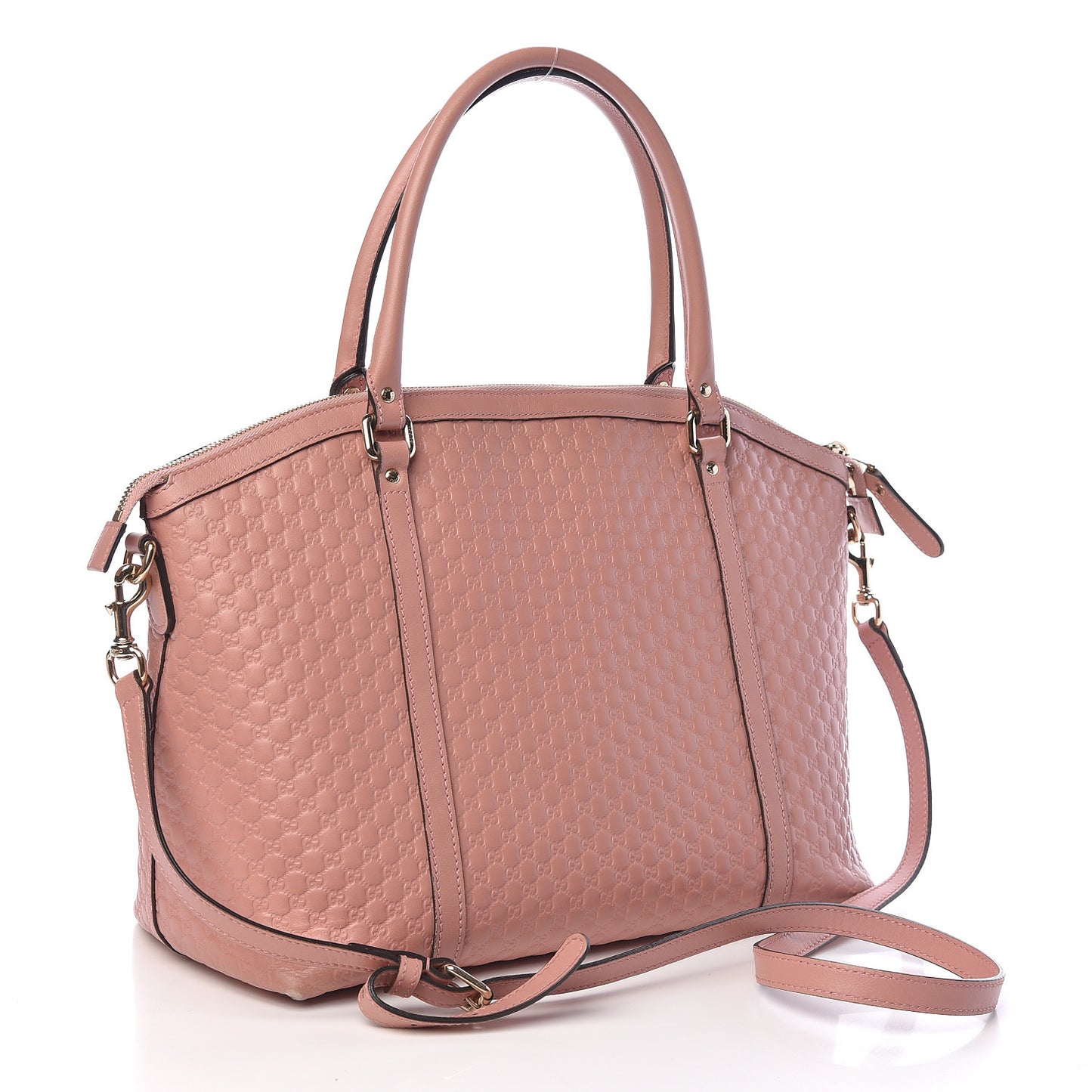 Soft Microguccissima Large Dome Satchel Soft Pink