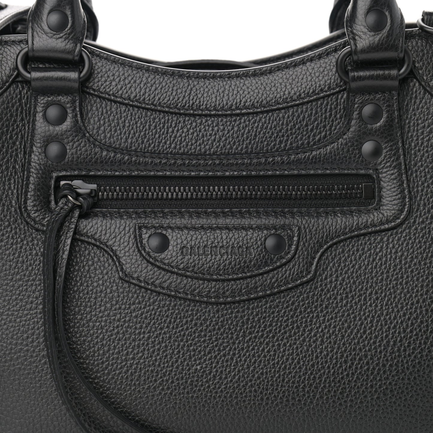 Grained Calfskin Neo Classic Black Hardware S City Black
