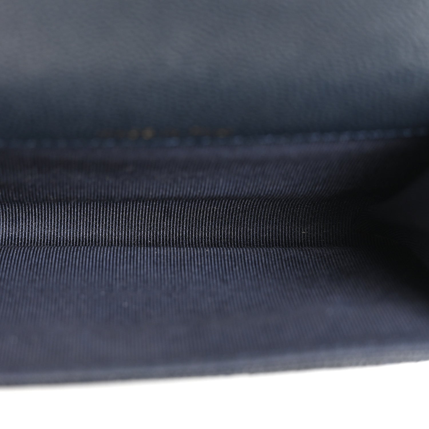 Chanel Caviar Quilted Flap Card Holder Wallet Navy Blue 5 of 9