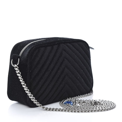 Stella McCartney Glitter Velvet Star Patch Shoulder Bag Black 3 of 9