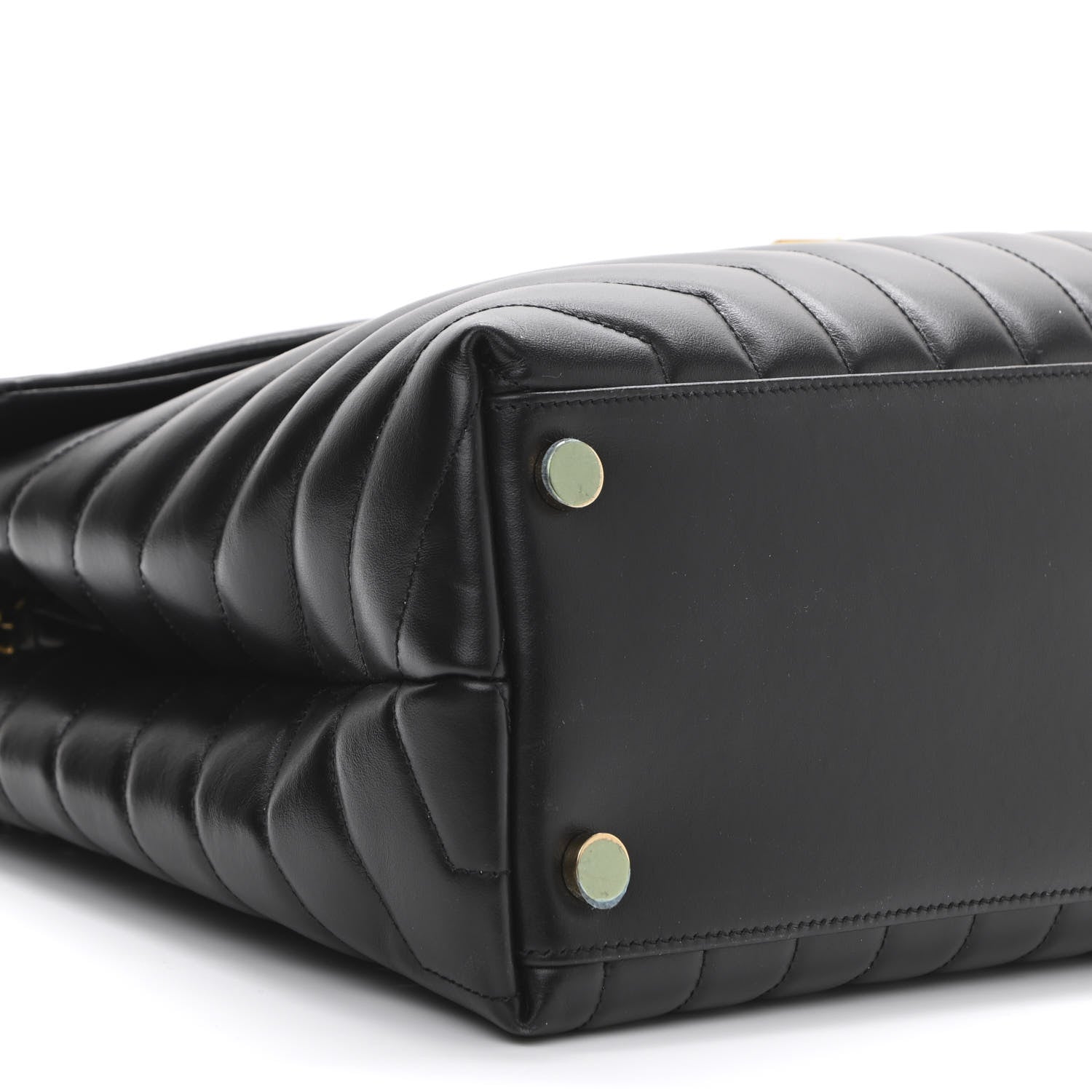 Saint Laurent Calfskin Y Quilted Monogram Large Loulou Chain Satchel Black 10 of 11