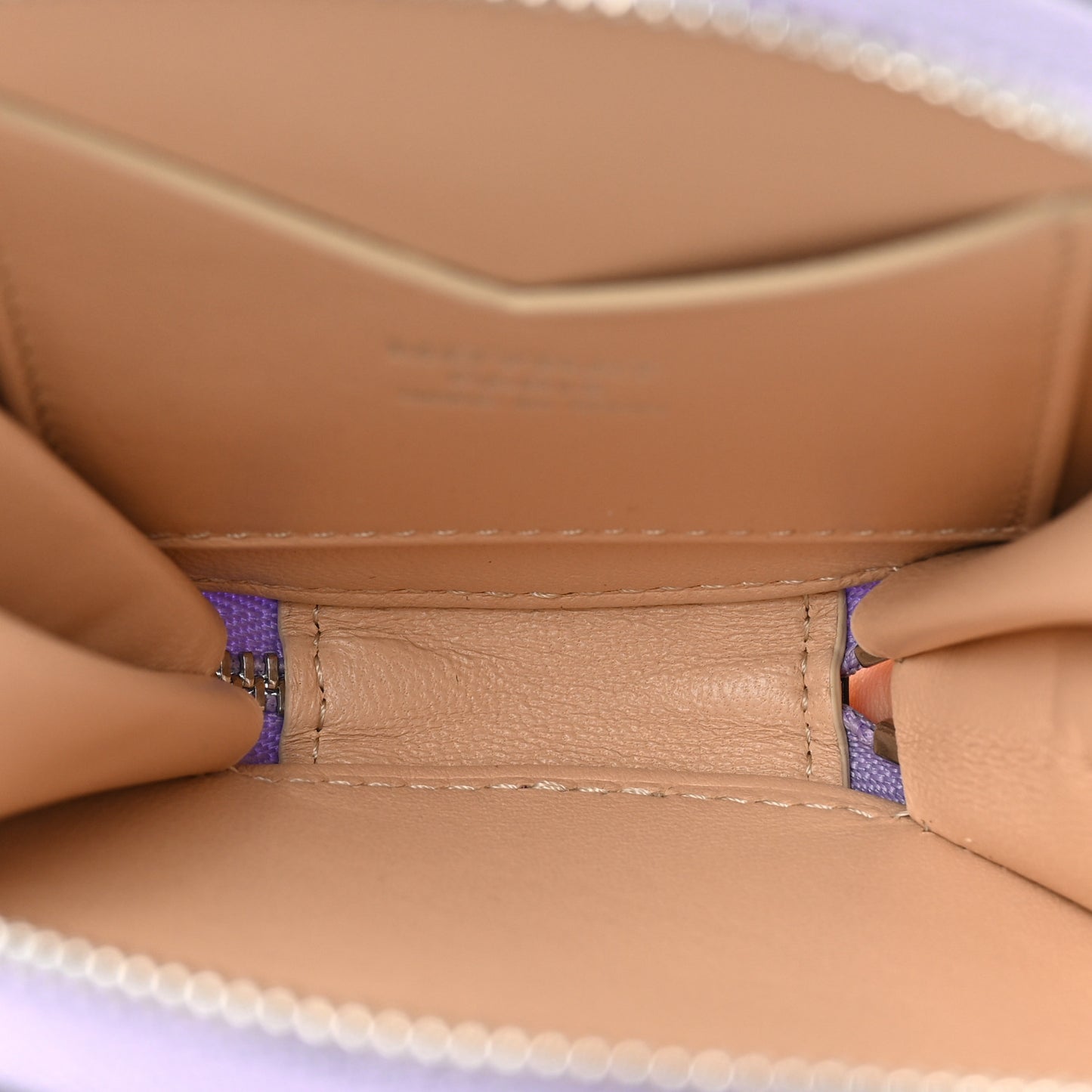Reve Calfskin Zippy Wheel Coin Purse Lavande