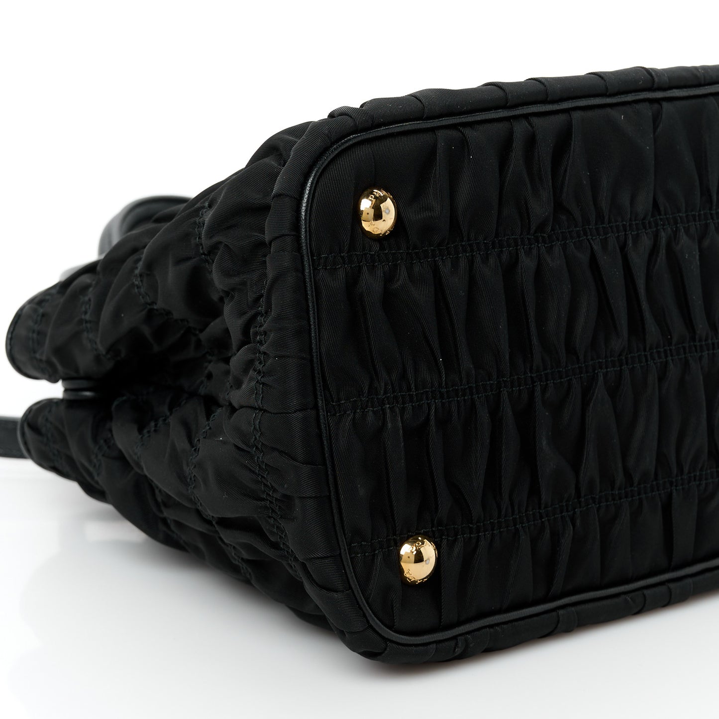 Tessuto Nylon Gaufre Small Tote Black