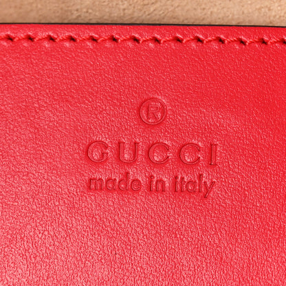 Gucci Calfskin Matelasse Chevron GG Marmont Sling Shoulder Bag Rosso 6 of 10