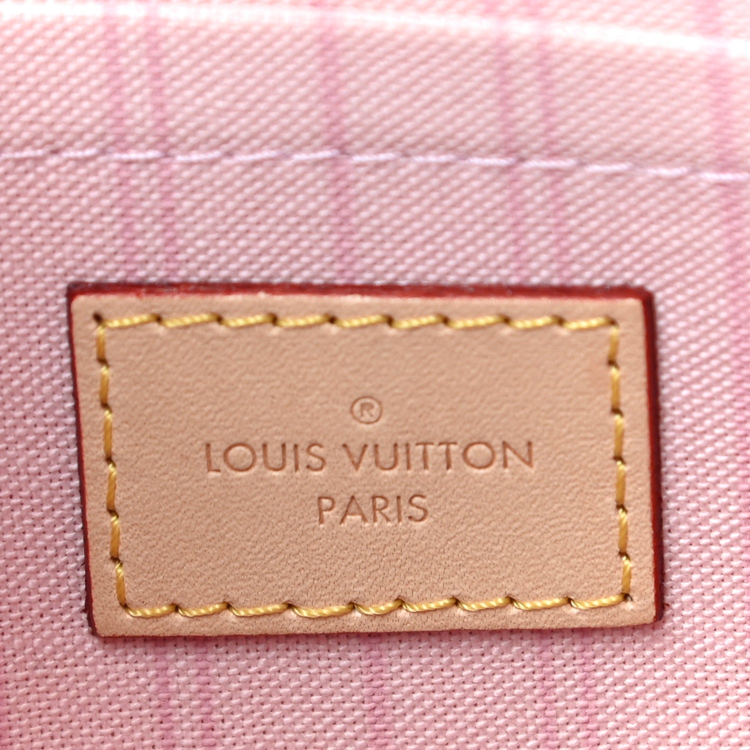 Louis Vuitton Damier Azur Neverfull MM GM Pochette Rose Ballerine 6 of 9