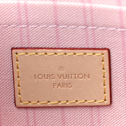 Louis Vuitton Damier Azur Neverfull MM GM Pochette Rose Ballerine 6 of 9