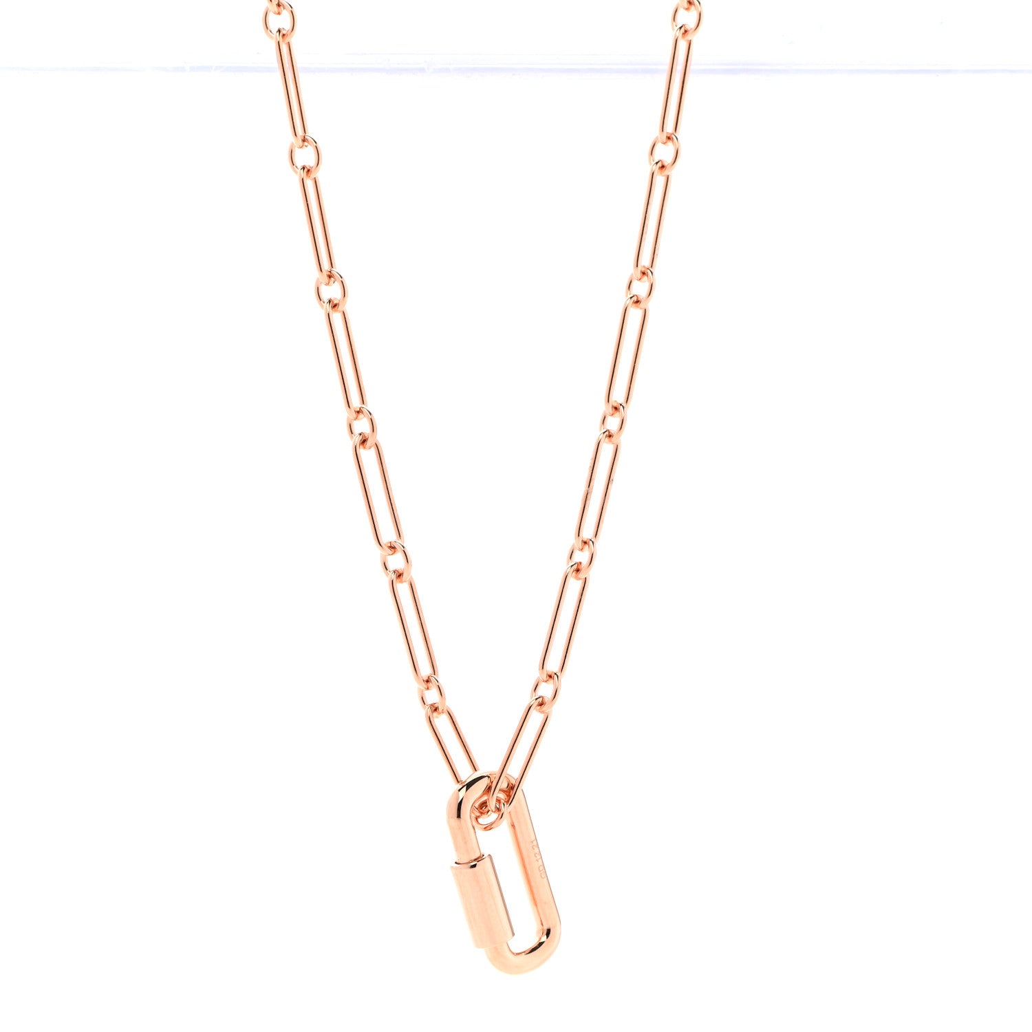 Hermes Permabrass Curiosite Long Necklace Rose Gold 4 of 8