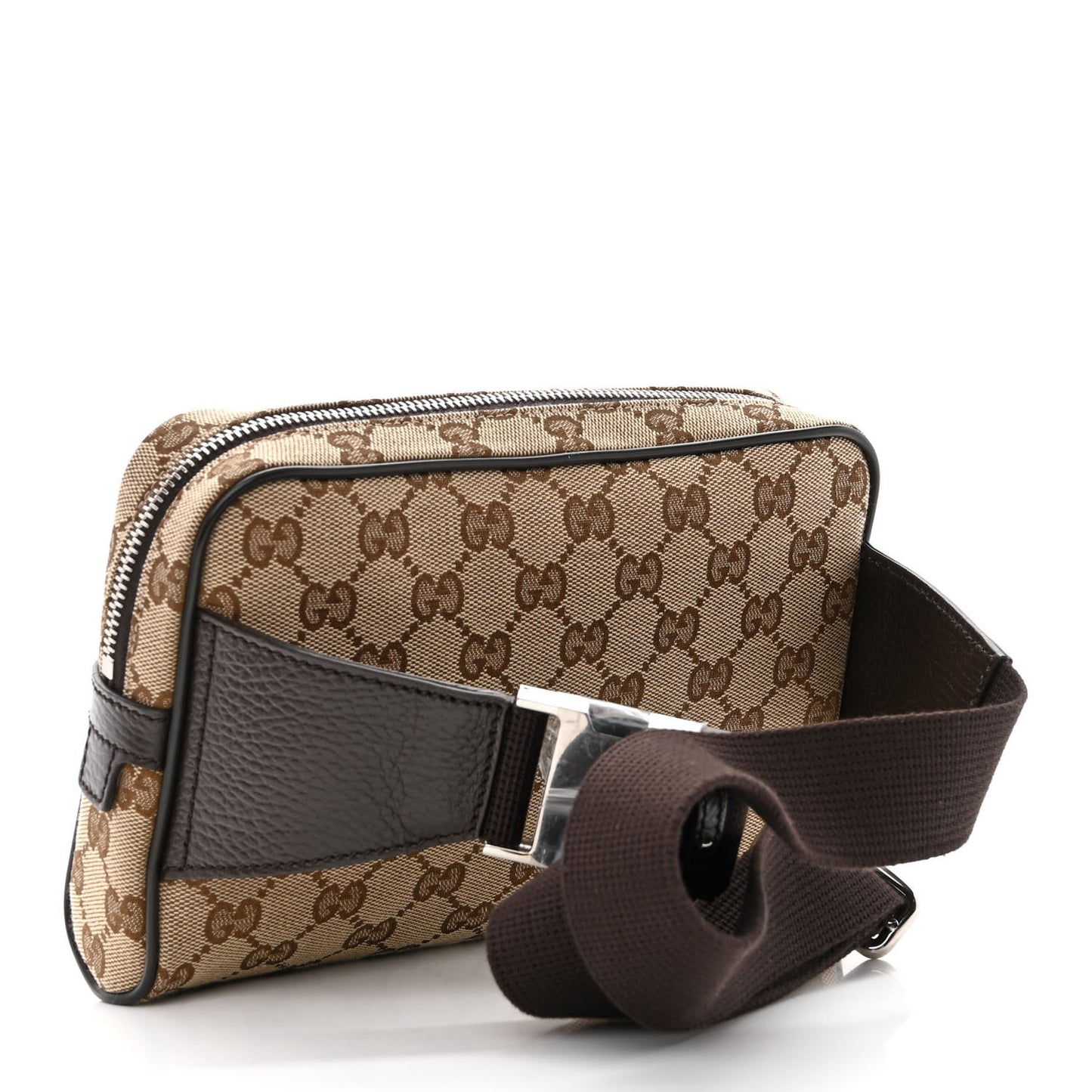 Monogram Dollar Calfskin Belt Bag Beige Ebony Testa di Moro Marrone Scuro