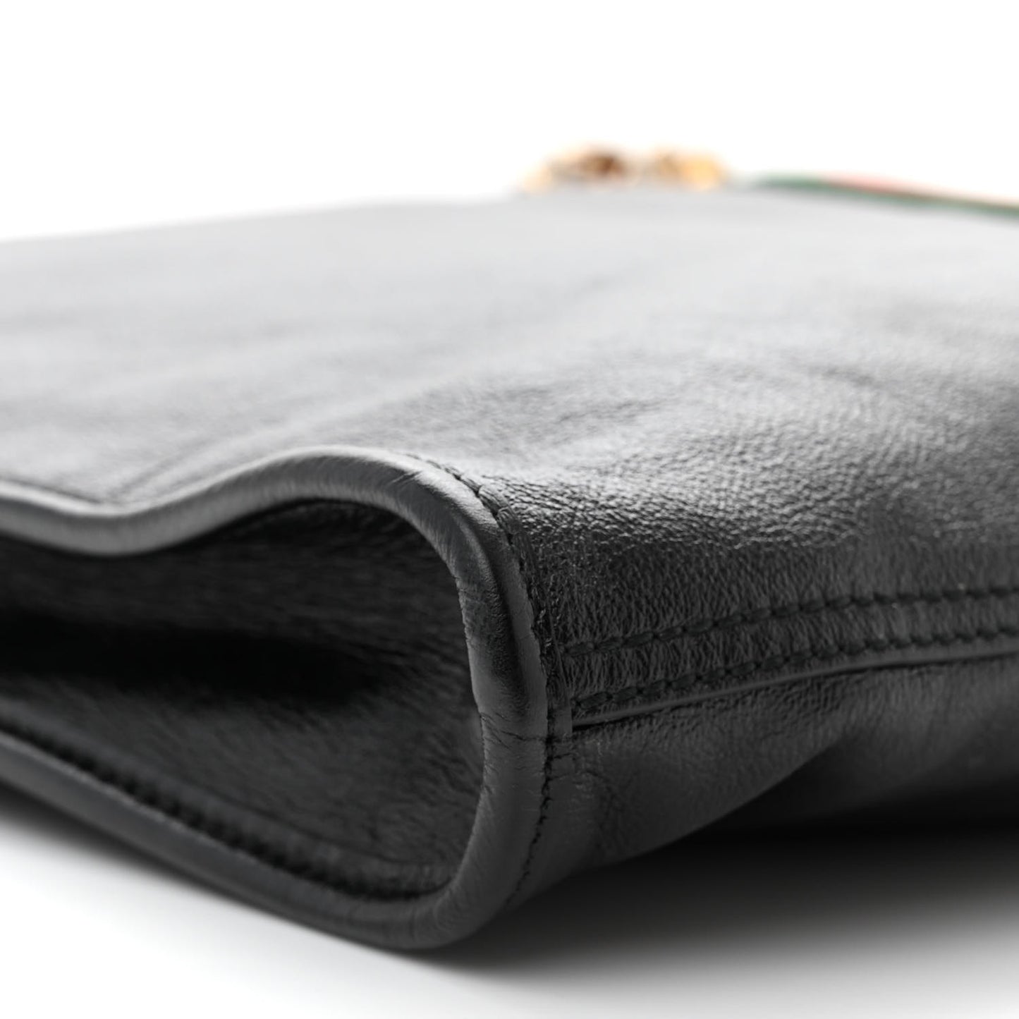 Calfskin Large Rajah Chain Tote Black