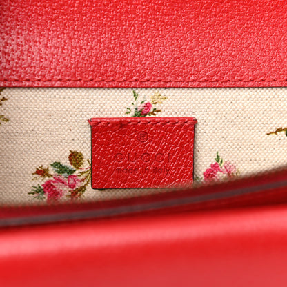 Gucci Calfskin Web Floral Embroidered Small Dionysus Shoulder Bag Hibiscus Red 6 of 11