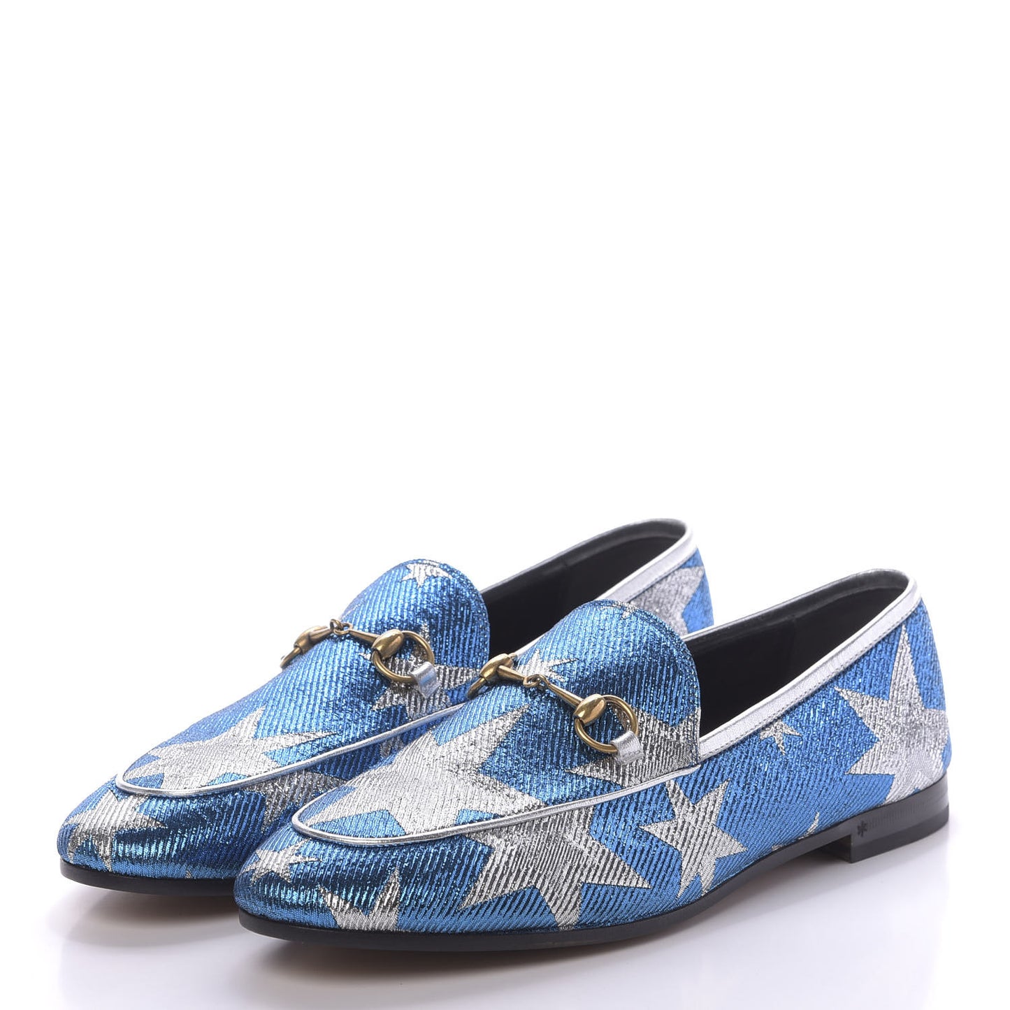 Lurex Calfskin Starry Sky Womens Jordaan Loafers 39 Bluette Silver