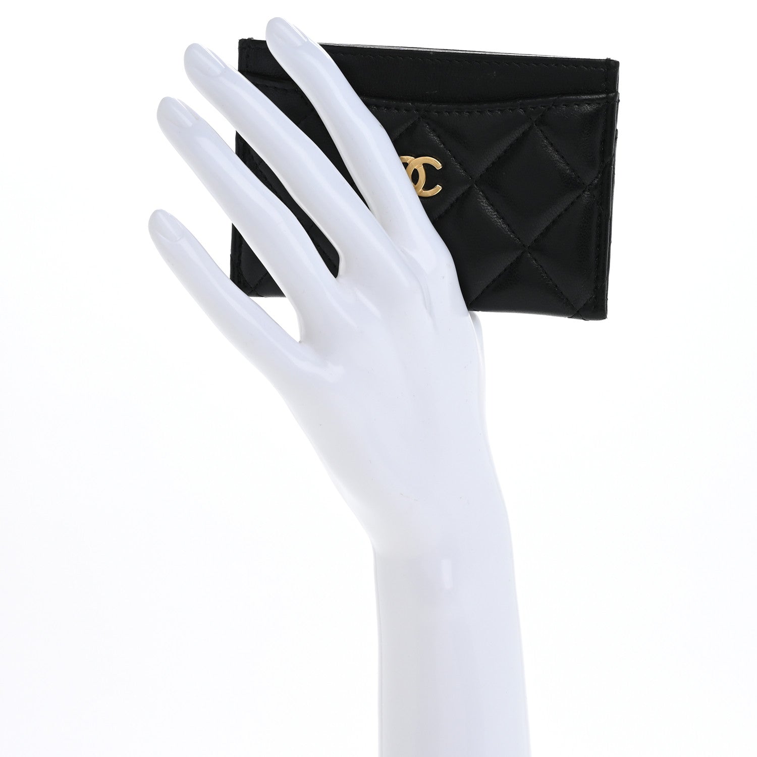 Chanel Lambskin Quilted Card Holder Black 2 of 14