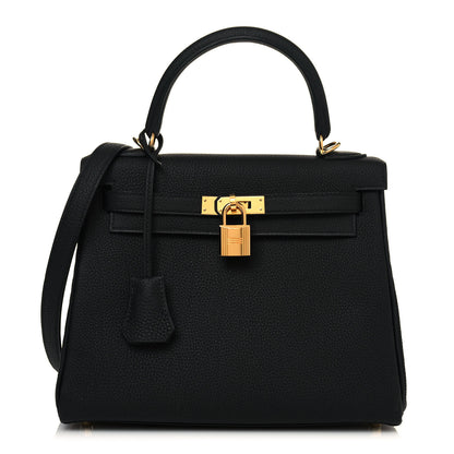 Hermes Togo Kelly Retourne 25 Black 1 of 35