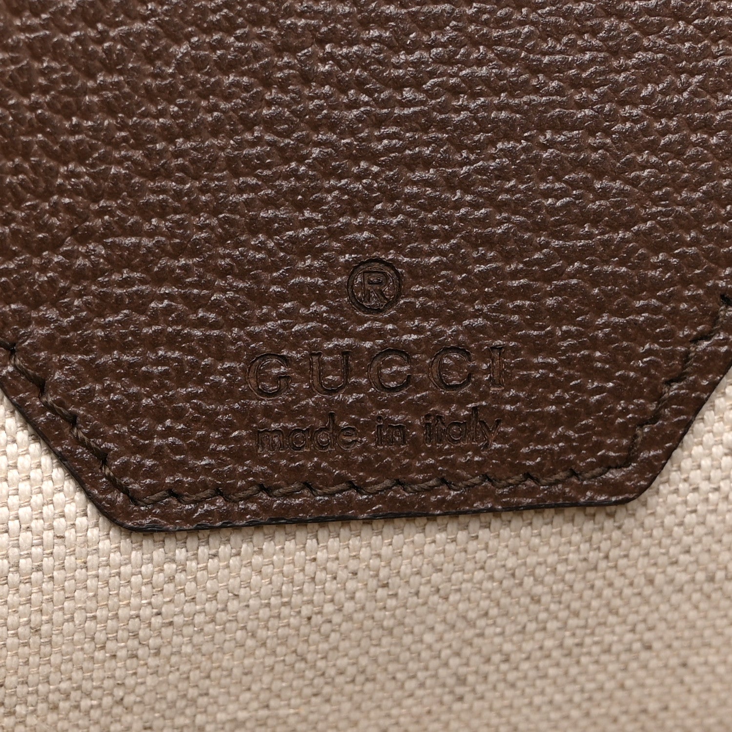 Gucci Monogram Jumbo GG Textured Dollar Calfskin Web Double Buckle Backpack Camel Ebony New Acero 6 of 11