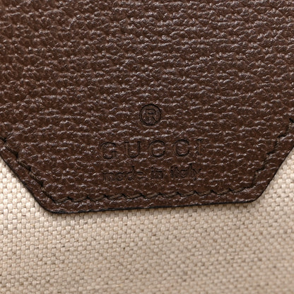 Gucci Monogram Jumbo GG Textured Dollar Calfskin Web Double Buckle Backpack Camel Ebony New Acero 6 of 11